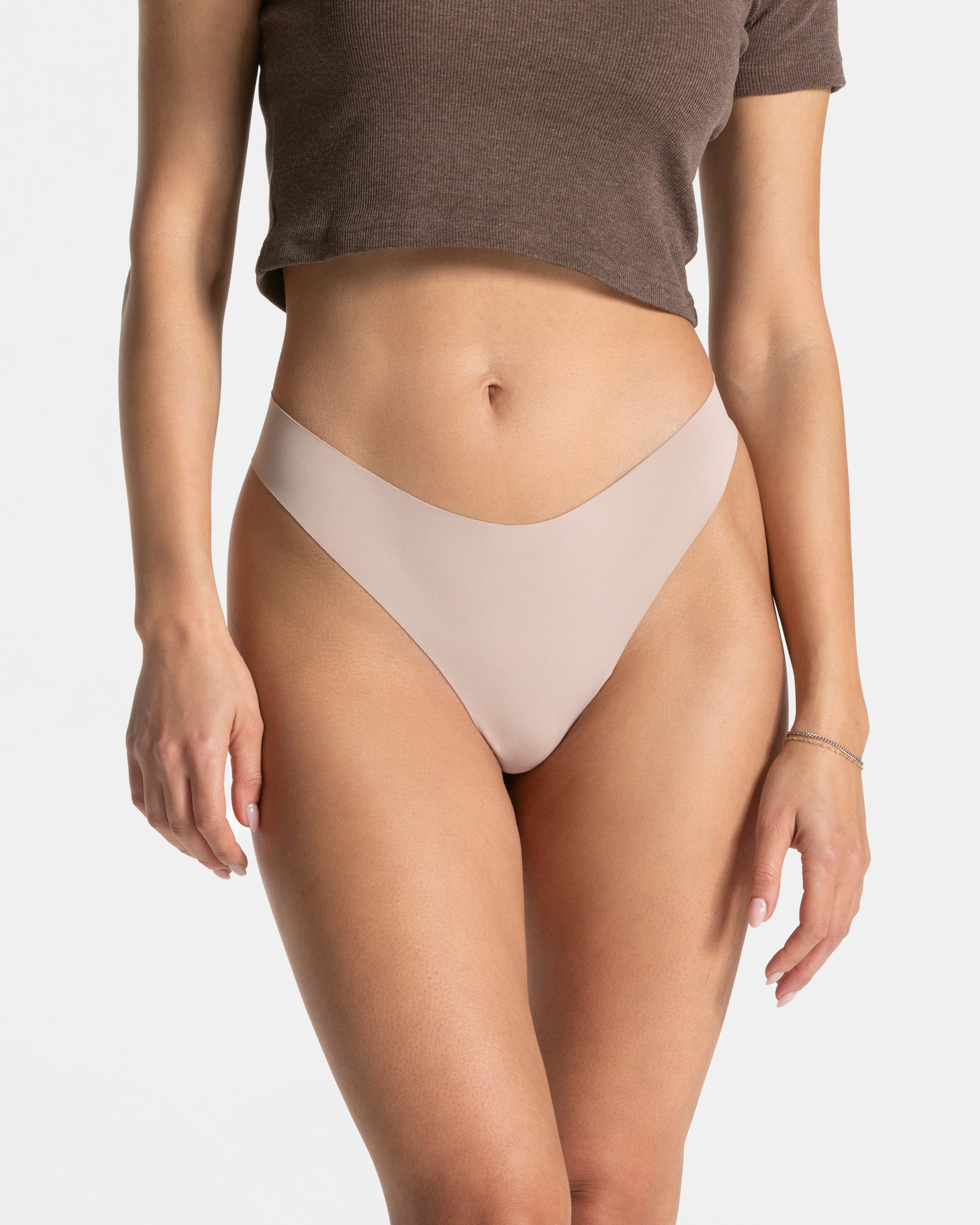 Seamless Padded Tanga (5er-Pack) "Oat"