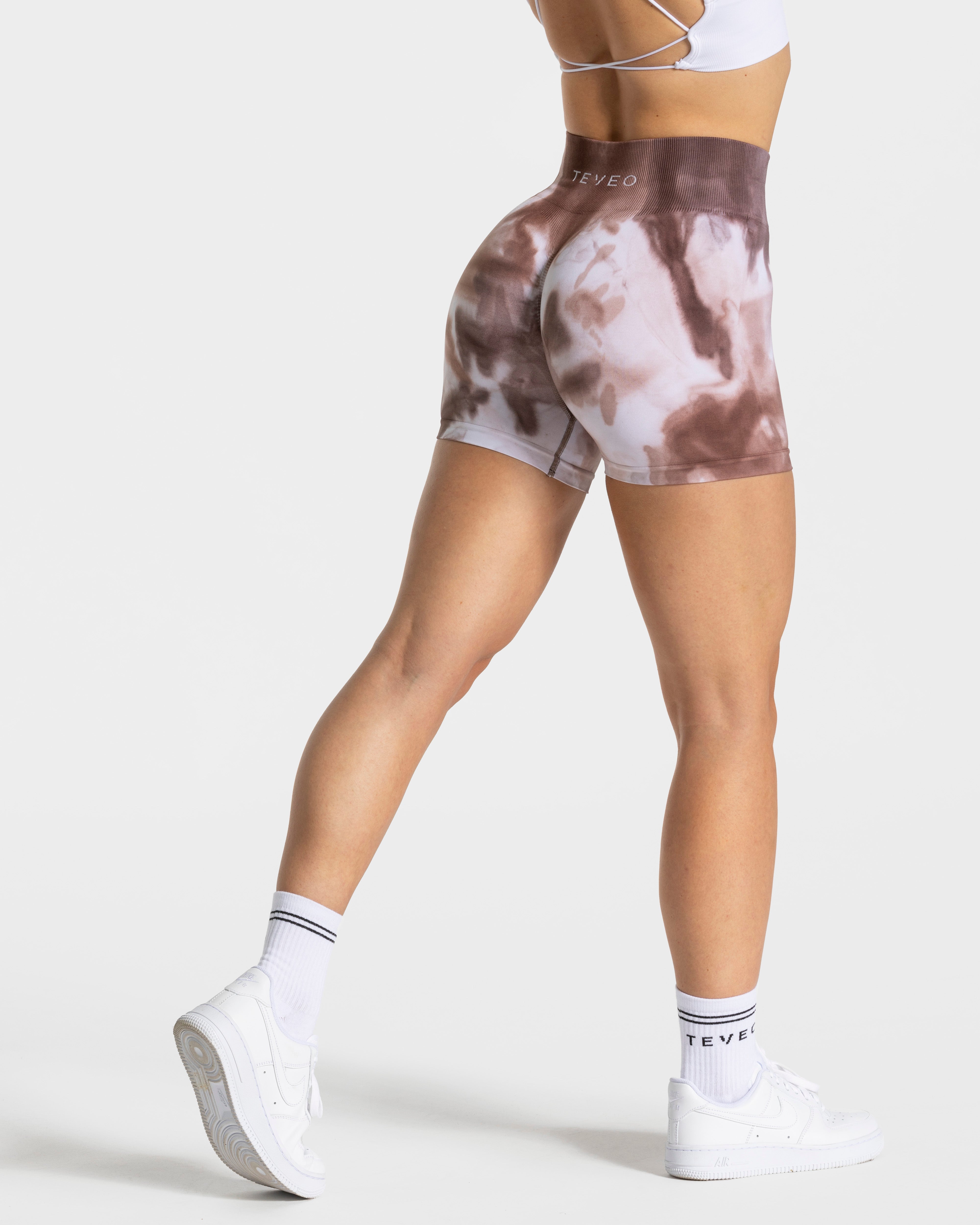 Tie Dye Scrunch Shorts "Earth"