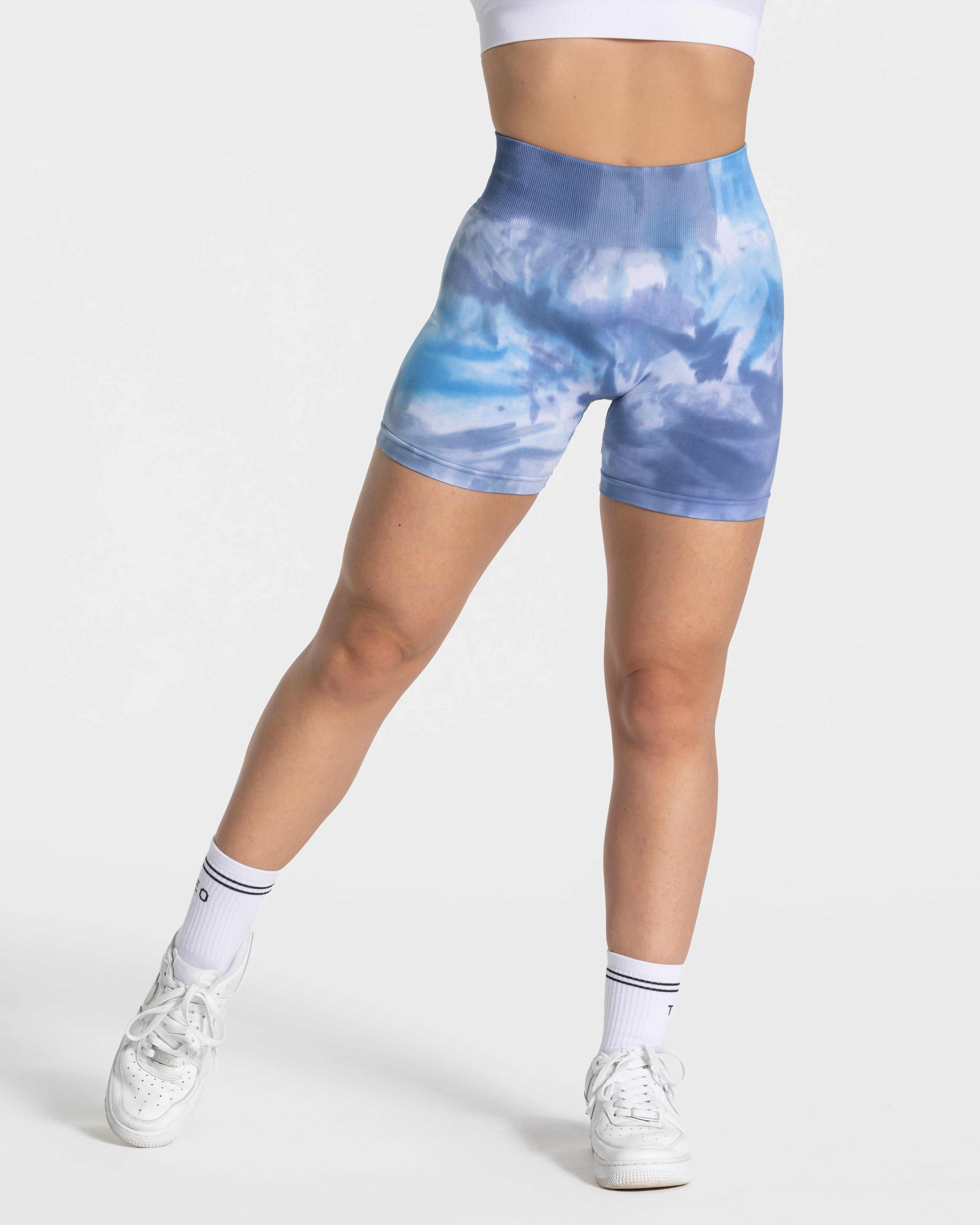 Tie Dye Scrunch Shorts "Ocean"