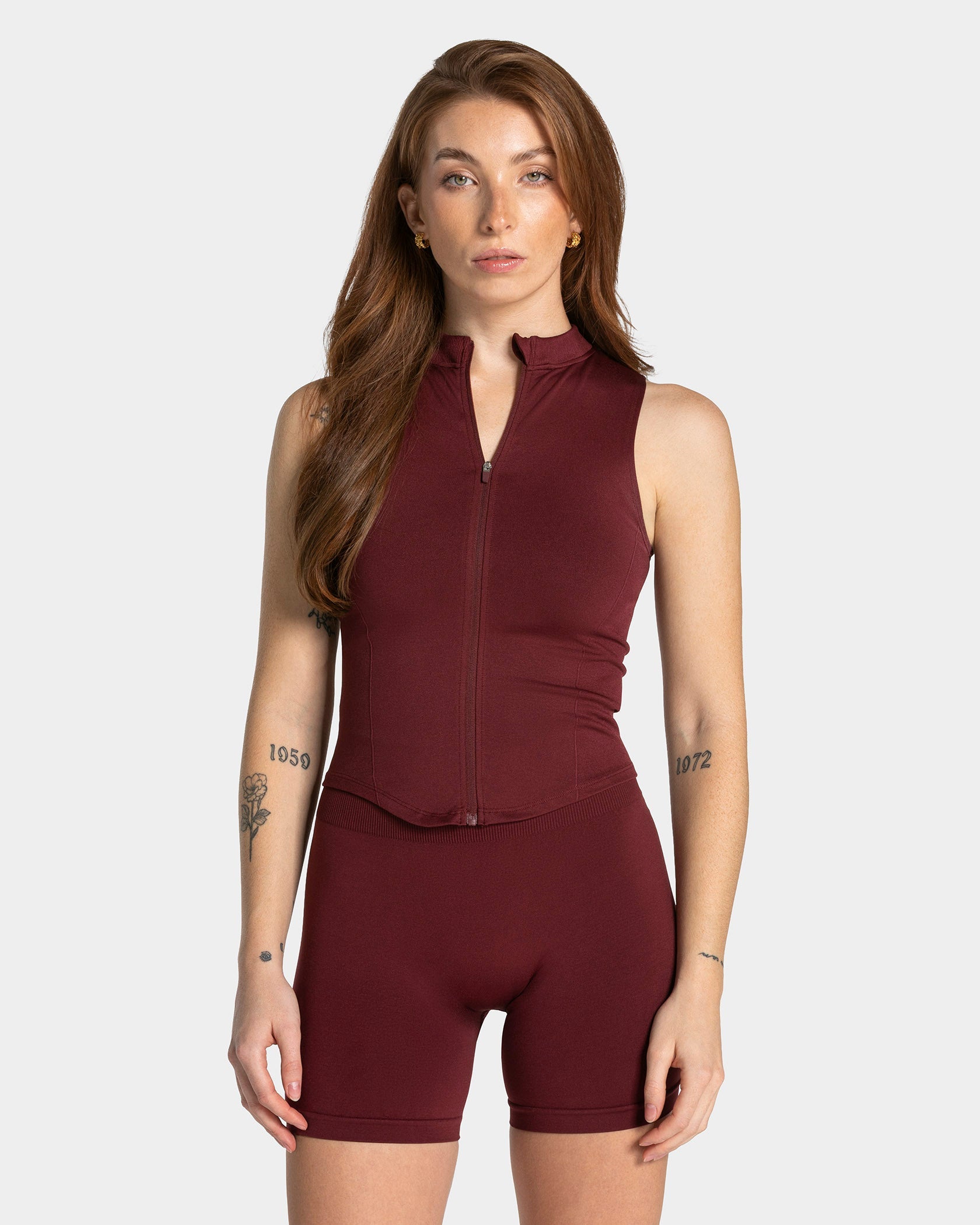 Timeless Pro Zip Tank "Weinrot"