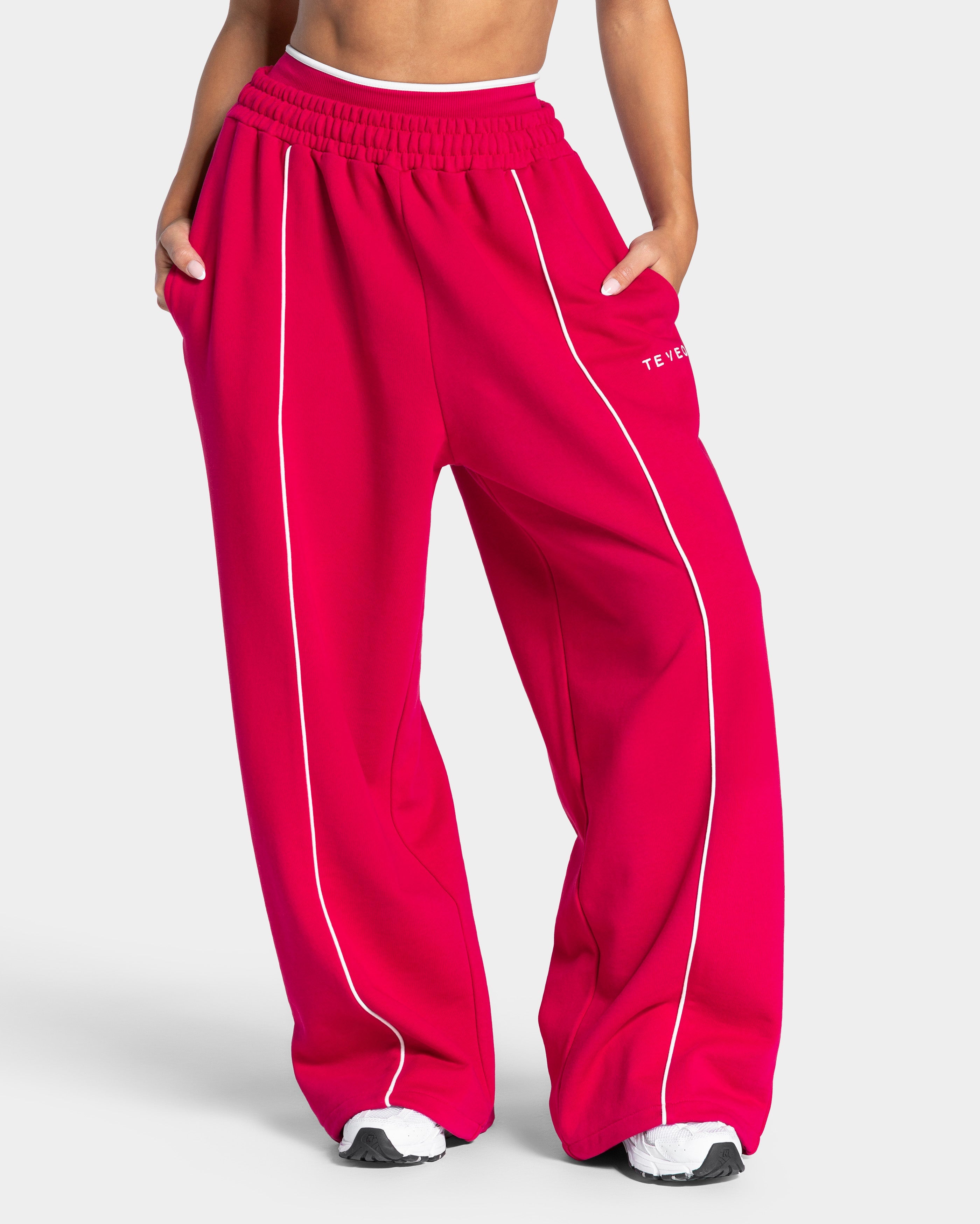 Contrastline Wide Leg Jogger "Raspberry"