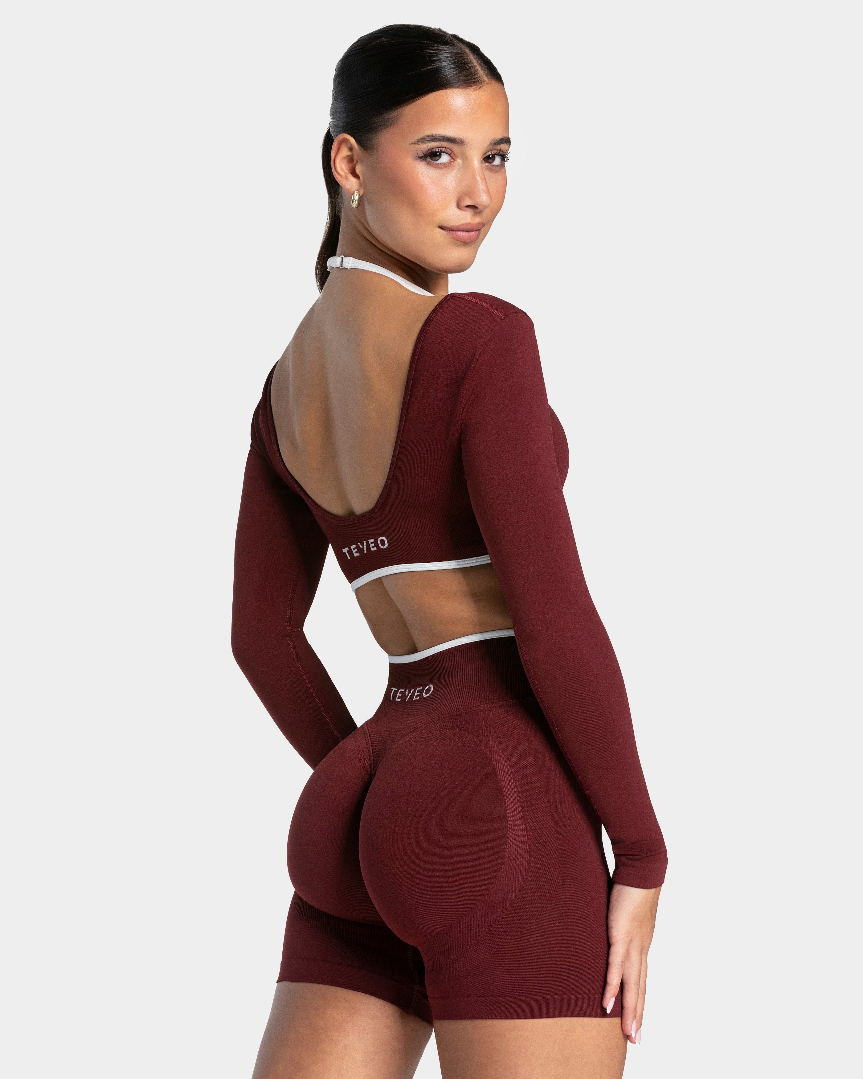 Contrastline Longsleeve "Weinrot"