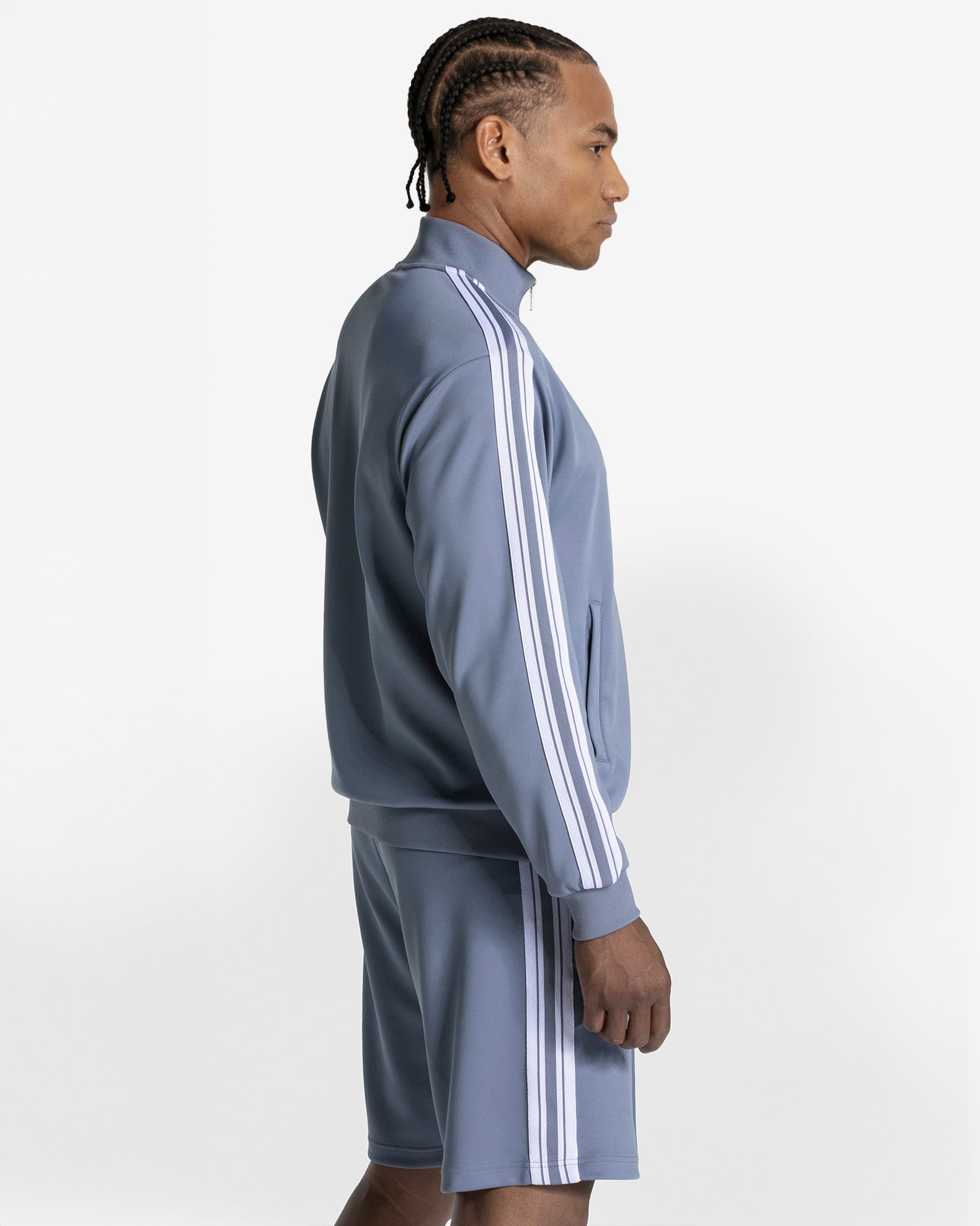 Club Zip Jacke "Stahlblau"